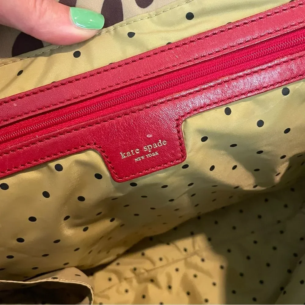 KATE SPADE Rare Cheetah Leopard Print Messenger Baby Bag with Changing Pad